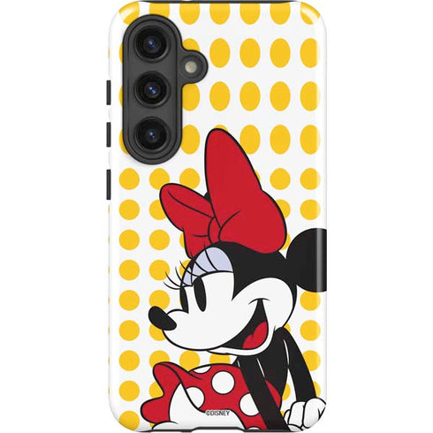 Disney Minnie Mouse Profile Yellow Dots Galaxy S25 Impact Case